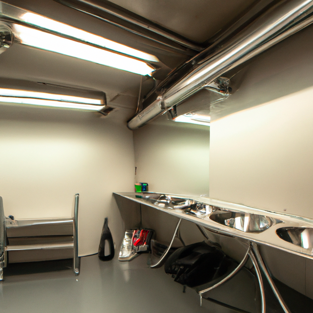 控室・スチーム・アイロン完備のフィッティングエリア。清潔でミニマルな内装